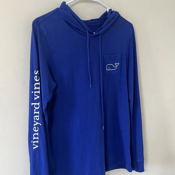 Vineyard Vines Vintage Whale Graphic Hoodie Blue White Size Small - Picture 2 of 6